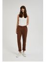 Moodo Braune Hose mit Gürtel