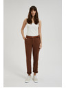 Moodo Braune Hose mit Gürtel