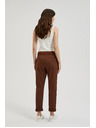 Moodo Braune Hose mit Gürtel