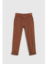 Moodo Braune Hose mit Gürtel