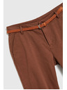 Moodo Braune Hose mit Gürtel