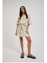 Moodo Cremefarbene Shorts mit Taschen