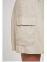 Moodo Cremefarbene Shorts mit Taschen