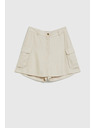 Moodo Cremefarbene Shorts mit Taschen