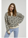 Moodo Gemustertes Sweatshirt mit V-Ausschnitt