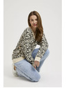 Moodo Gemustertes Sweatshirt mit V-Ausschnitt