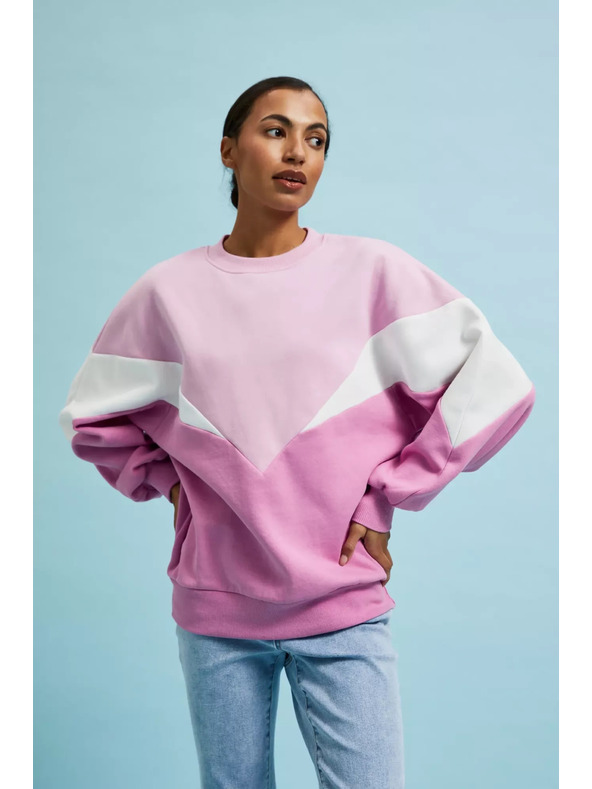 Moodo Rosa und weiße Sweatshirt
