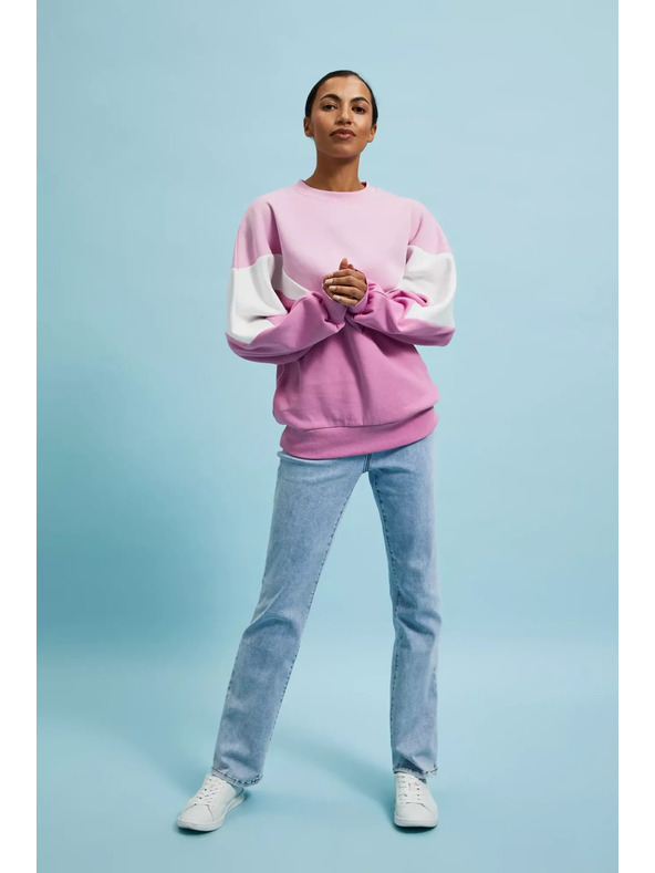 Moodo Rosa und weiße Sweatshirt