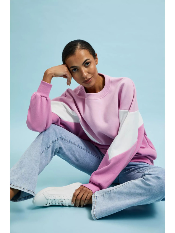 Moodo Rosa und weiße Sweatshirt