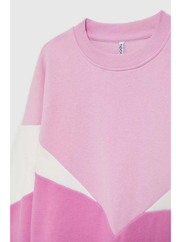 Moodo Rosa und weiße Sweatshirt