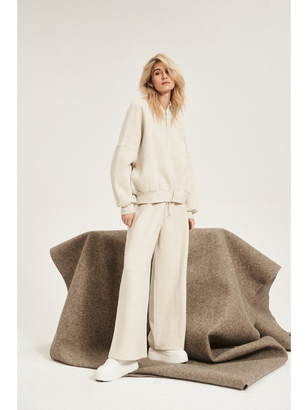 Moodo Cremefarbene Bomberjacke