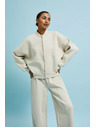 Moodo Cremefarbene Bomberjacke