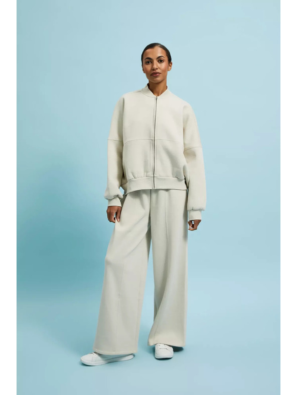 Moodo Cremefarbene Bomberjacke