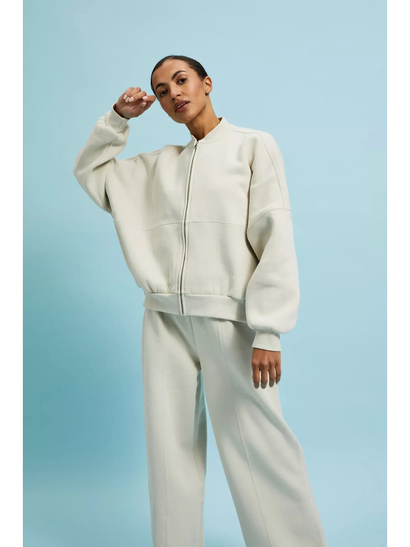 Moodo Cremefarbene Bomberjacke