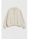 Moodo Cremefarbene Bomberjacke