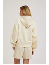 Moodo Cremefarbene Sweatjacke mit Reißverschluss