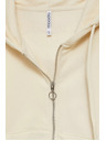 Moodo Cremefarbene Sweatjacke mit Reißverschluss
