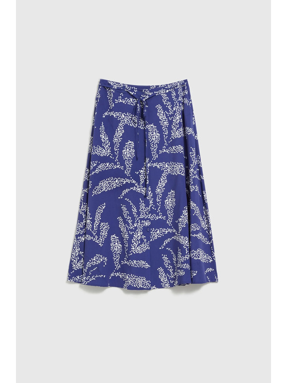 Moodo Blau gemusterter weiter Rock