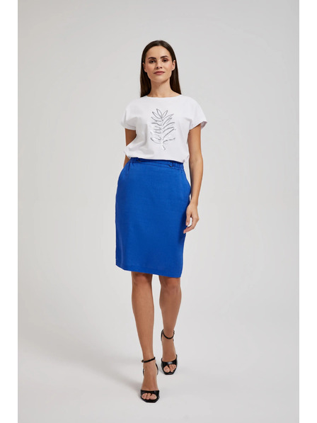 Moodo Blauer Midi-Etuirock