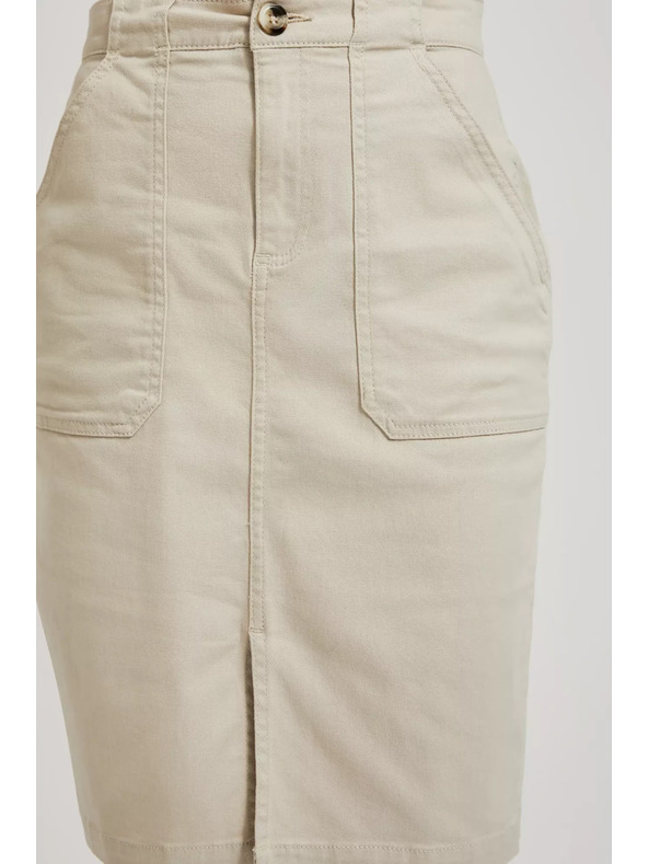 Moodo Beiger Rock mit Schlitz