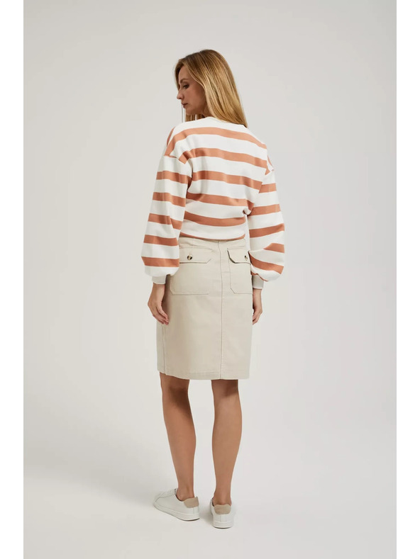 Moodo Beiger Rock mit Schlitz