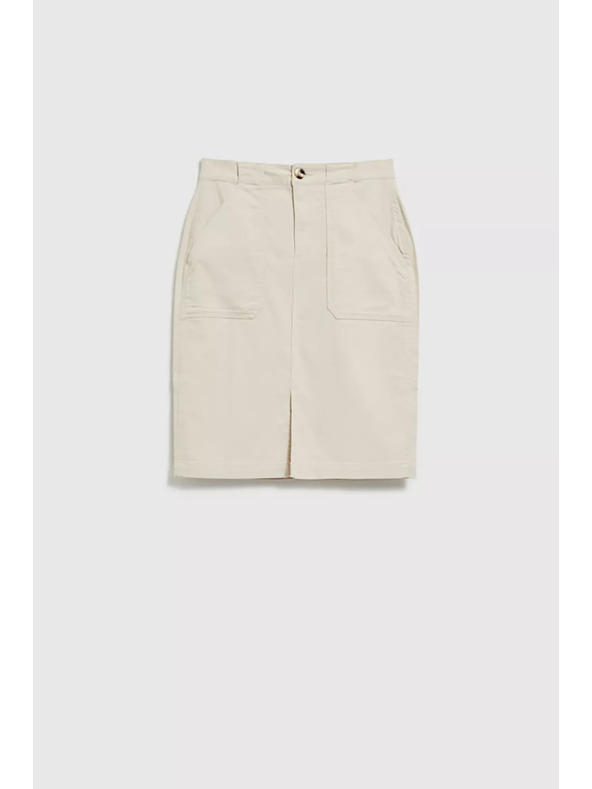 Moodo Beiger Rock mit Schlitz