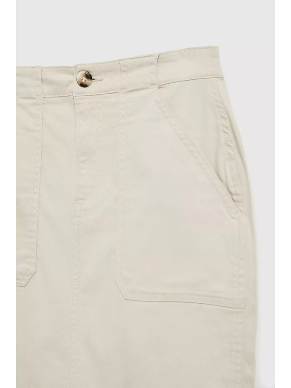 Moodo Beiger Rock mit Schlitz