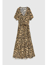 Moodo Beige gemusterte Kleider