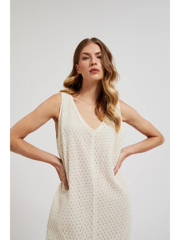 Moodo Cremefarbene Baumwollkleider
