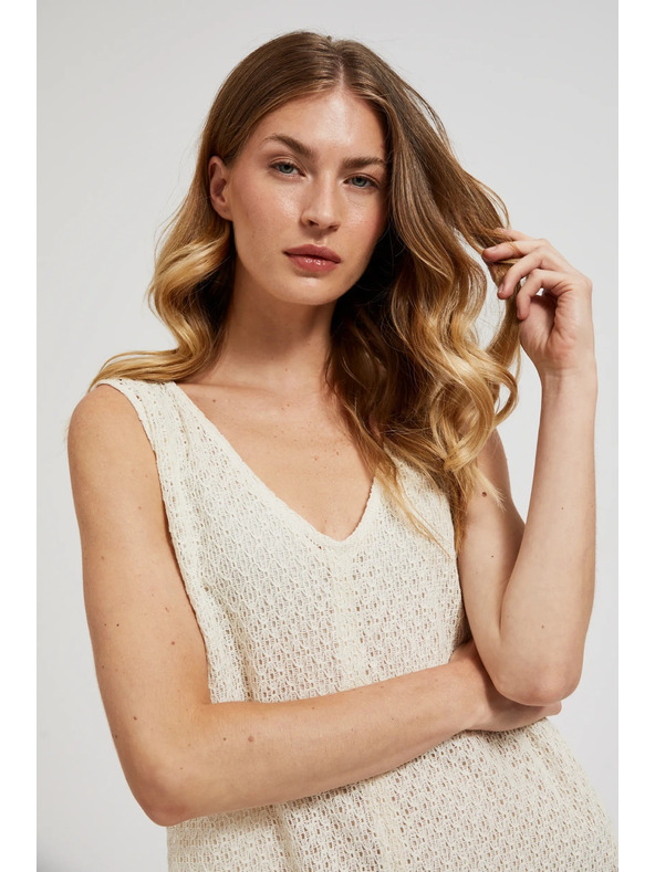 Moodo Cremefarbene Baumwollkleider