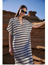 Moodo Lockeres gestreiftes Kleid
