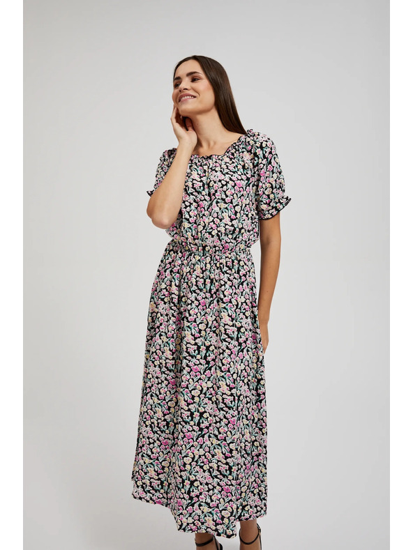 Moodo Gemustertes langes Kleid