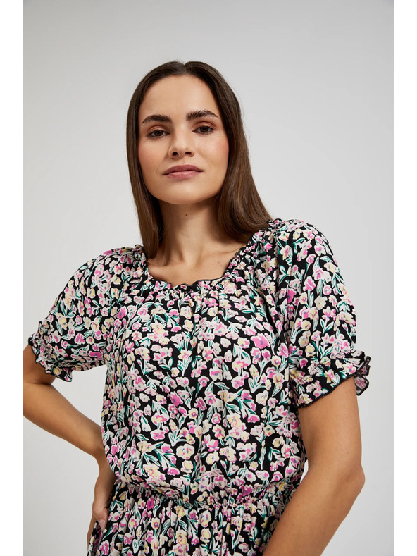 Moodo Gemustertes langes Kleid