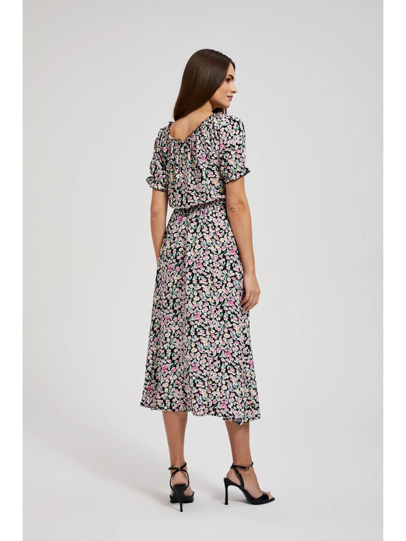 Moodo Gemustertes langes Kleid