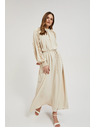 Moodo Cremefarben Maxikleid