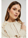 Moodo Cremefarben Maxikleid
