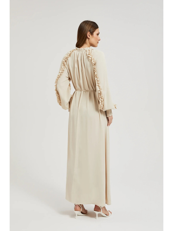 Moodo Cremefarben Maxikleid