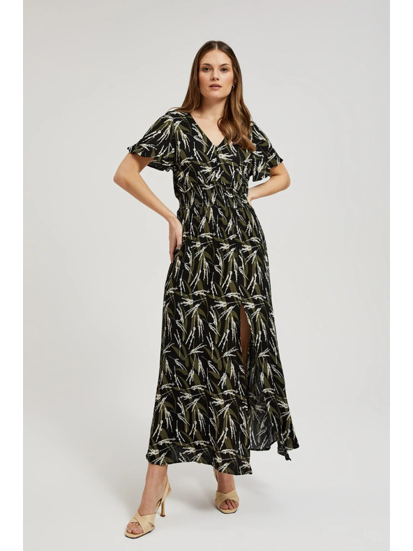 Moodo Langes gemustertes Kleid