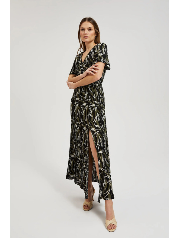 Moodo Langes gemustertes Kleid