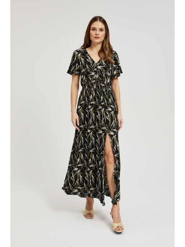 Moodo Langes gemustertes Kleid