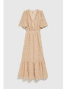 Moodo Cremefarben Spitzen-Maxikleid