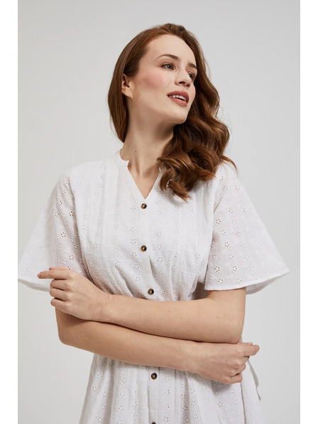 Moodo Kurzes Hemdblusenkleid mit Gürtel