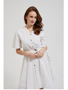 Moodo Kurzes Hemdblusenkleid mit Gürtel
