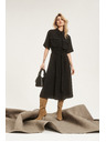 Moodo Schwarzes Hemdblusenkleid
