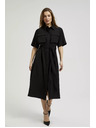Moodo Schwarzes Hemdblusenkleid