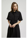 Moodo Schwarzes Hemdblusenkleid