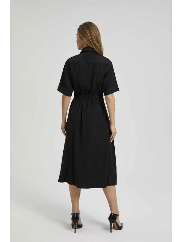 Moodo Schwarzes Hemdblusenkleid