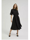 Moodo Schwarzes Hemdblusenkleid