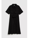 Moodo Schwarzes Hemdblusenkleid