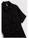 Moodo Schwarzes Hemdblusenkleid